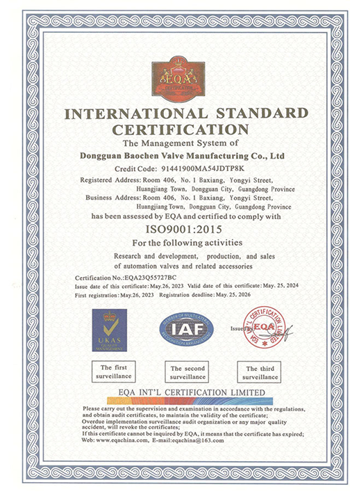 ISO 9001 质量体系认证